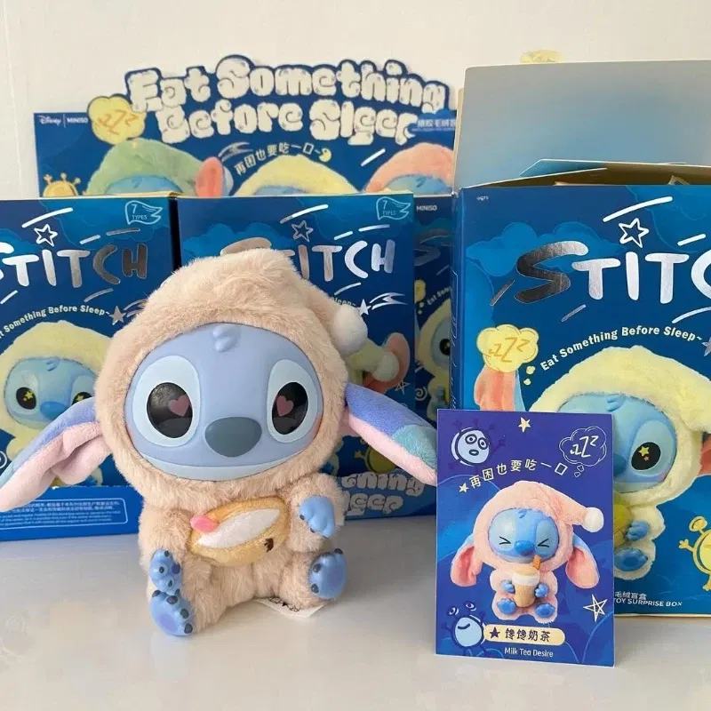 Color: Blue, Ships From: CHINA - 2025 Stitch Eat Something Before Sleep Series Blind Box Plush Dolls Pendant Cute Doll Mystery Box Surprise Toys Kids Gifts