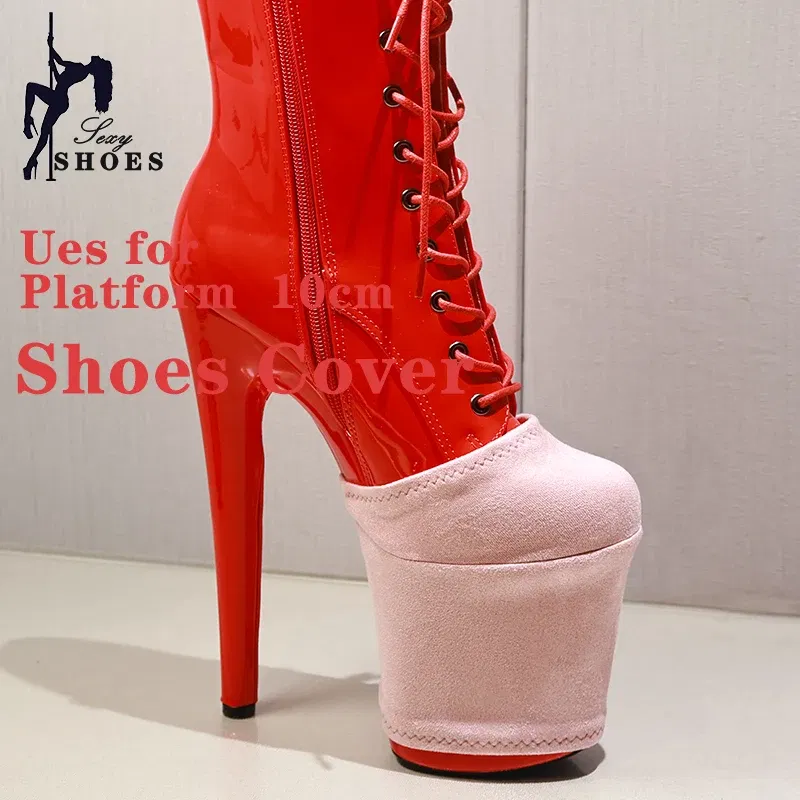 Color: green, Size: L - Suede Shoes Cover Steel Pole Dance Training Specific Protective Cover 10CM Platform Anti Slip Wear-resistant Boots Protective