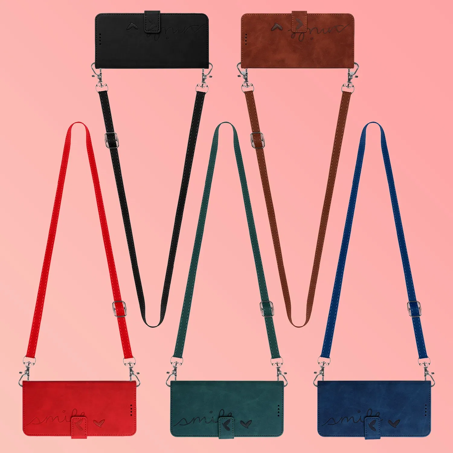 Color: SKY BLUE, Ships From: CHINA, Material: Nylon - Love Heart Strap Leather Crossbody Phone Wallet Case Book Stand For Google Pixel 8 7 Pro 8A 7A 6A Girls Cute Shoulder Cover