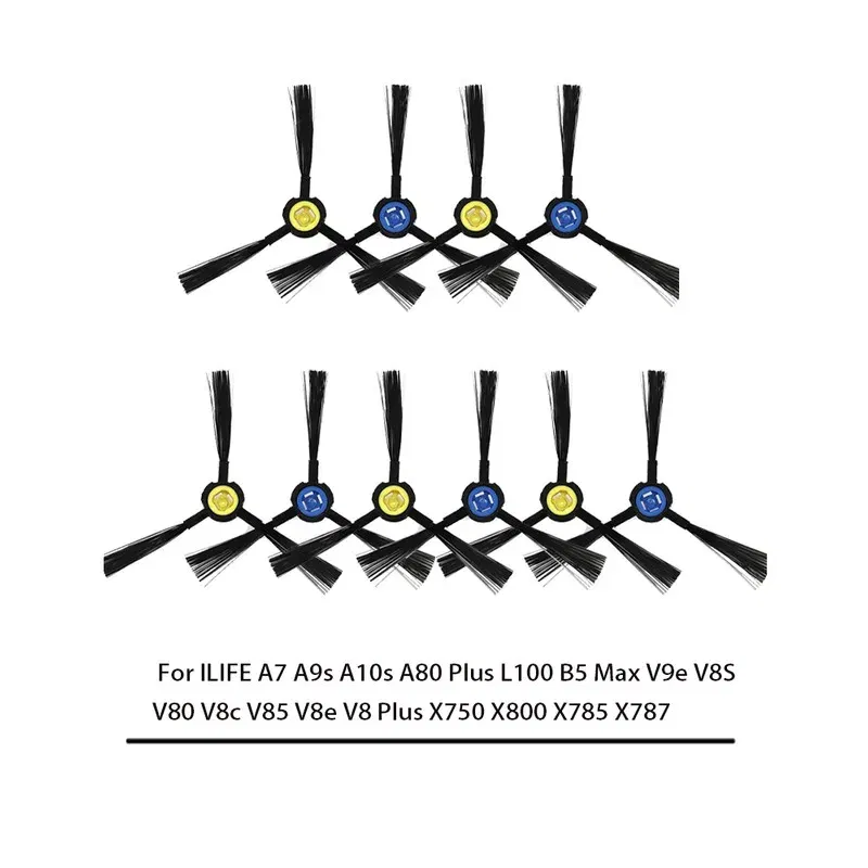 Color: light yellow - Side Brush for ILIFE A7 A9s A10s A80 Plus L100 B5 Max V9e V8S V80 V8c V85 V8e V8 Plus X750 X800 X785 X787 Vacuum Cleaner spare