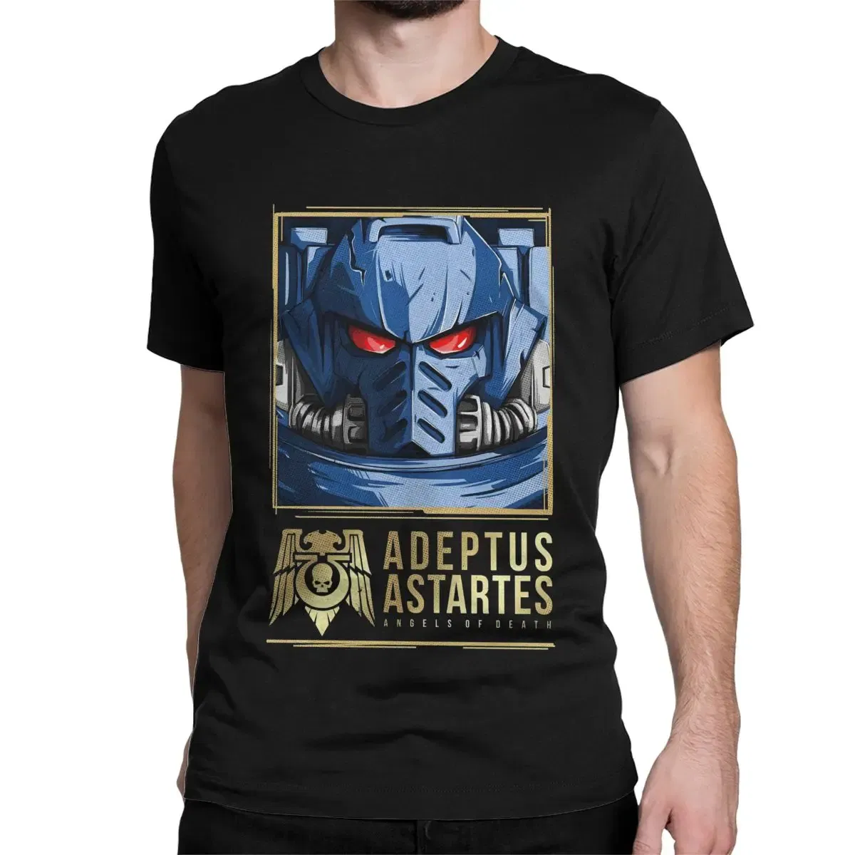 Color: Pink, Size: XXXL - Awesome Adeptus Astartes T-Shirt Men Women's O Neck Pure Cotton T Shirts W-Warhammer 40k Short Sleeve Tee Shirt 6XL Tops