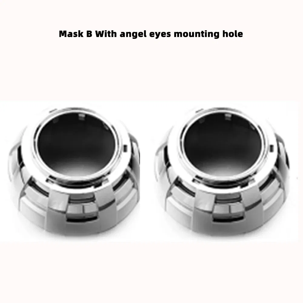 Color: Brown - SANVI 2.5INCHES 3INCHES BI XENON/LED Projector lens mask  shrouds Car light accessories