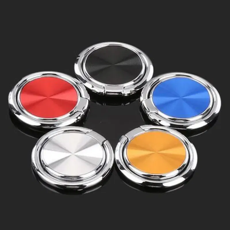 Color: WHITE - CD Pattern Ultra-thin Mobile Phone Ring Buckle Holder 360 Degree New Round Mobile Phone Holder Magnetic Car Ring Buckle