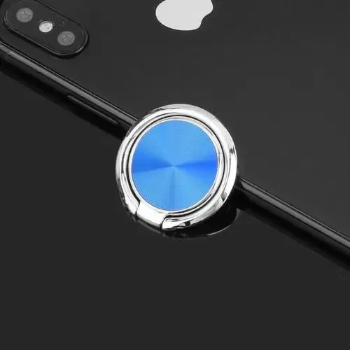 Color: WHITE - CD Pattern Ultra-thin Mobile Phone Ring Buckle Holder 360 Degree New Round Mobile Phone Holder Magnetic Car Ring Buckle