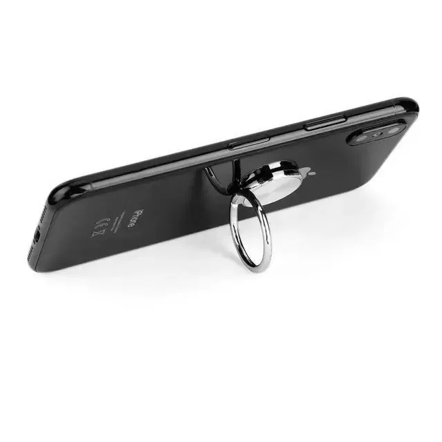 Color: WHITE - CD Pattern Ultra-thin Mobile Phone Ring Buckle Holder 360 Degree New Round Mobile Phone Holder Magnetic Car Ring Buckle