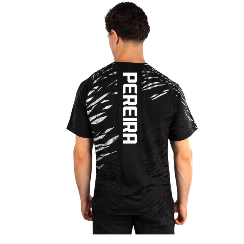 Color: Beige, Size: L - 2025 New quick-drying tops for Summer Men's UFC Fusion by Venum Black/Gold Alex Pereira Authentic Fight Night Champion Walkout