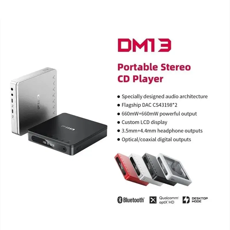 Color: Red, Ships From: CHINA - New! DM13 Multifunctional Portable Stereo CD Player with Long-Lasting Battery, Supports USB Ripping, Optical/coaxial/3.5mm/4.4mm