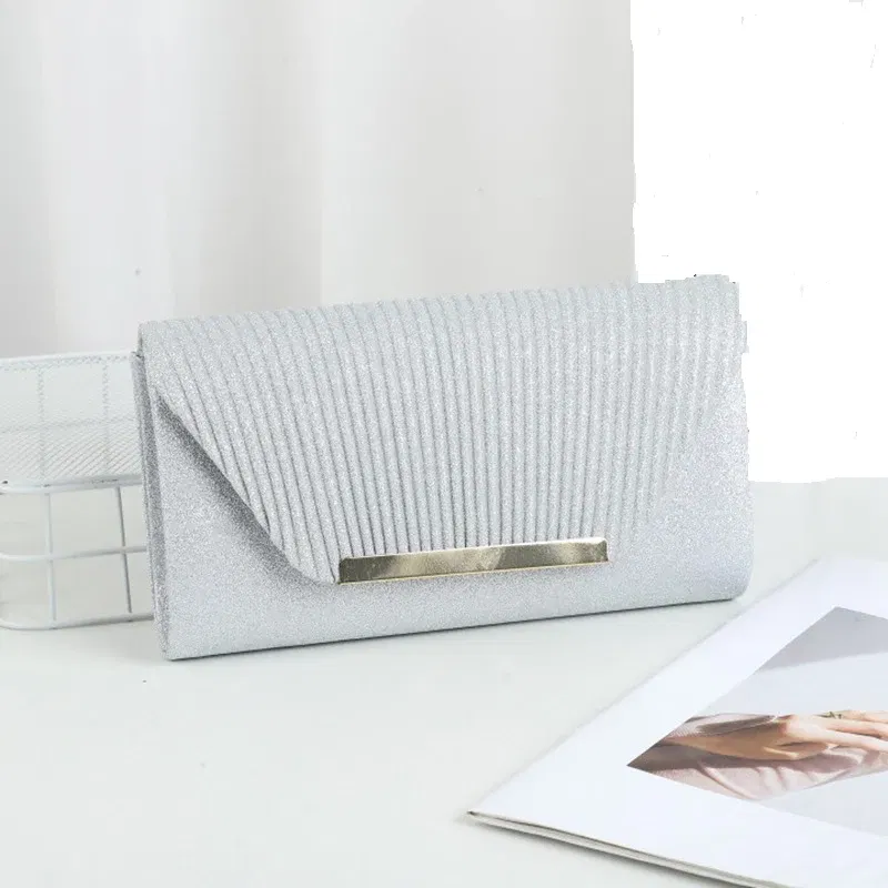 Color: Champagne - Fashion Elegant Clutch Bag New 2023 Hot Selling Chain Dinner Bag Bride Bridesmaid Lady Handbag Factory Outlet