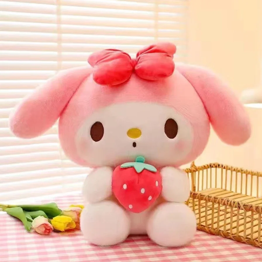 Color: Gold - Sanrio Kuromi Plush Toy30cm Cinnamoroll Melody Stuffed Doll Comfortable And Soft Plush Toy Valentine's Day Child Birthday Gift