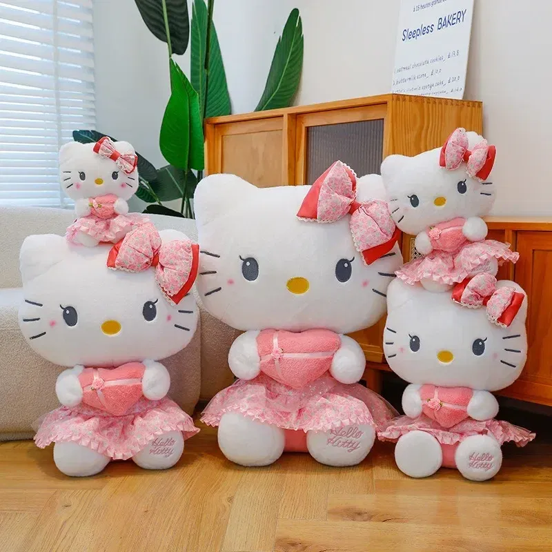 Color: Gold - Sanrio Kuromi Plush Toy30cm Cinnamoroll Melody Stuffed Doll Comfortable And Soft Plush Toy Valentine's Day Child Birthday Gift