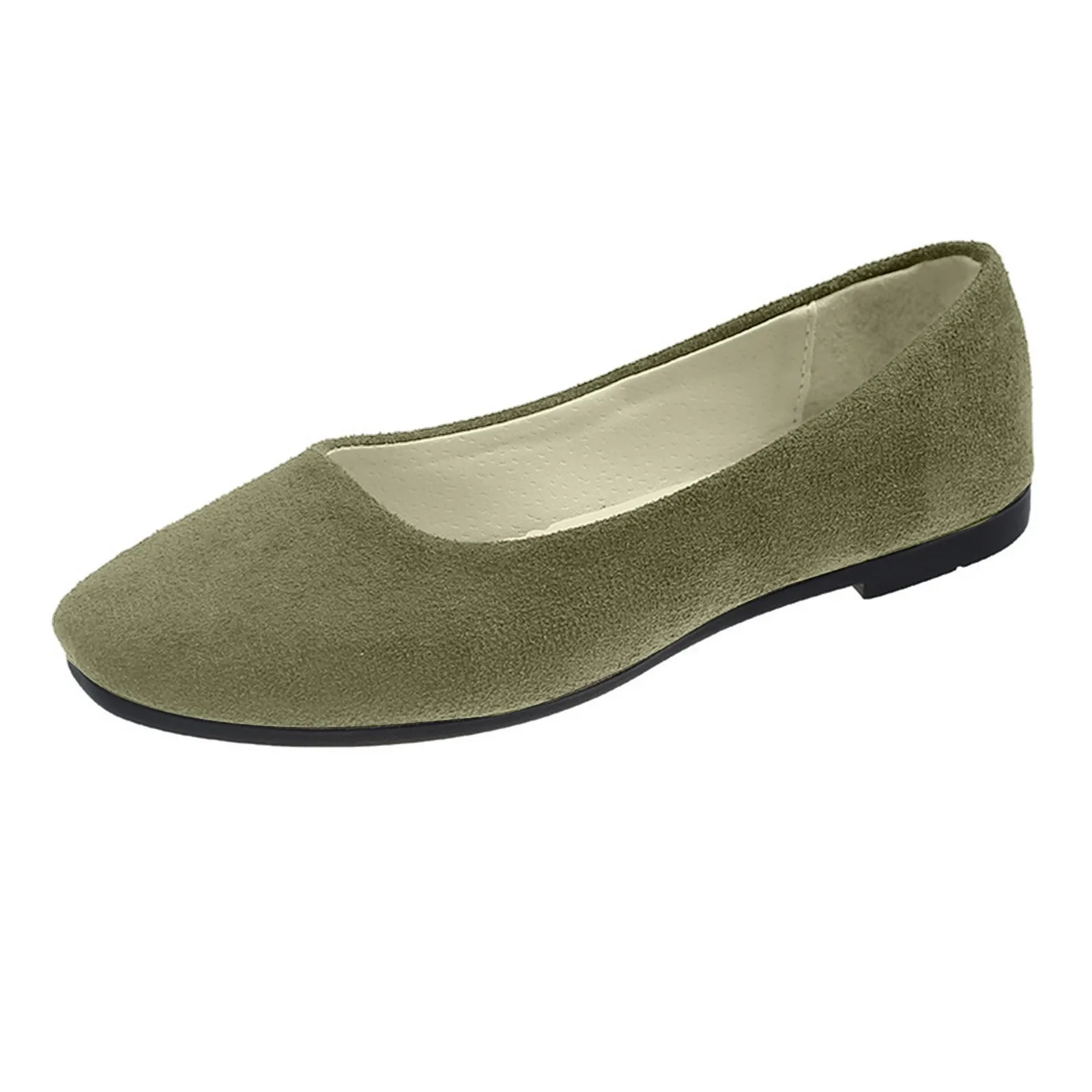 Shoe Size: 37, Color: WHITE - Women Ladies Slip On Flat Shoes Sandals Casual Ballerina Shoes Size Women'S Solid Color Thin Sole Casual Shoes