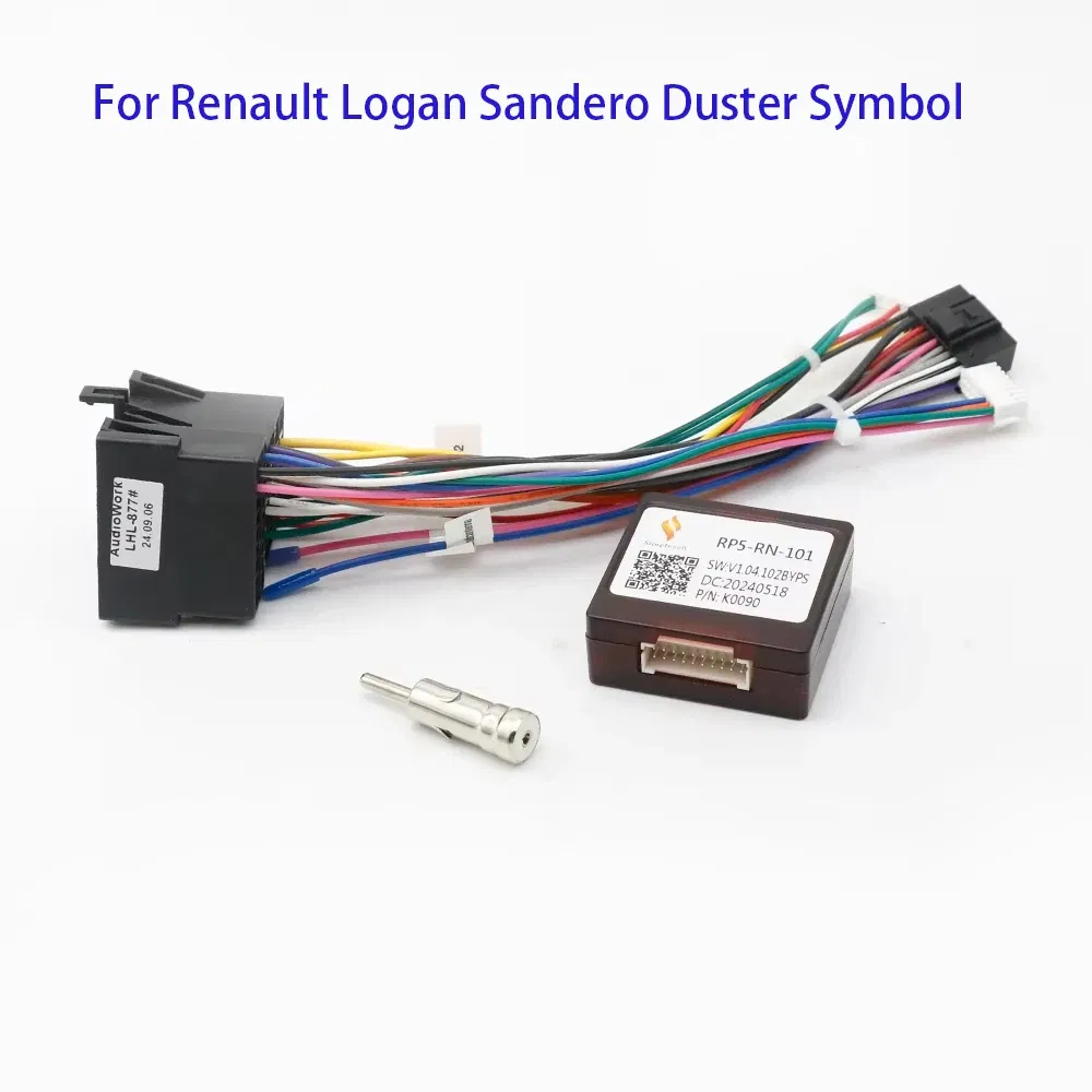 Color Name: black - Car 16pin Wiring Harness Adapter Canbus Box Decoder Radio Power Cable For Renault Logan Sandero Duster Symbol RP5-RN-101