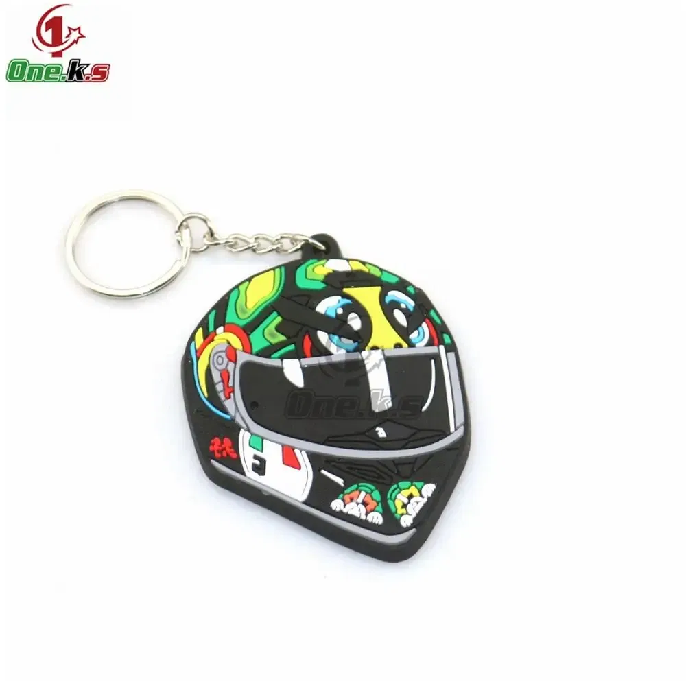 Color: black - Rubber Motorcycle Key Ring Key Chain cool keychain 3D Soft For motorcycle helmet 93 AGV