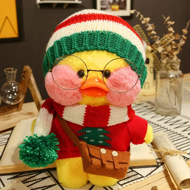 Color: army green, Height: 11cm-30cm - 30cm Cute LaLafanfan Cafe Duck Plush Toy Kawaii LaLafanfan Duck Doll Soft Stuffed Animal Plush Pillow Birthday Gifts for Kids
