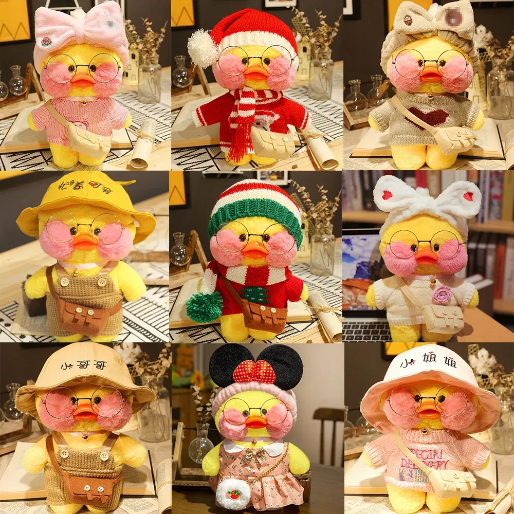 Color: army green, Height: 11cm-30cm - 30cm Cute LaLafanfan Cafe Duck Plush Toy Kawaii LaLafanfan Duck Doll Soft Stuffed Animal Plush Pillow Birthday Gifts for Kids