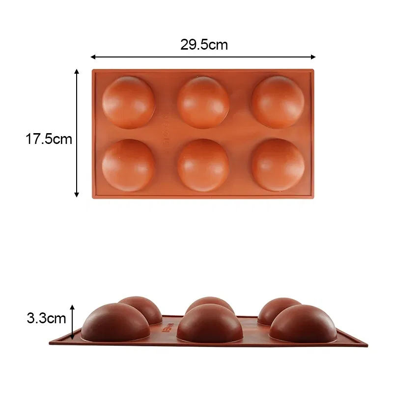 Color: Clear, Ships From: CHINA - 3D Round Half Sphere Molde Silicona Silicone Molds for Baking DIY Baking Mold Chocolate Cake Mold Molde De Silicona Reposteria