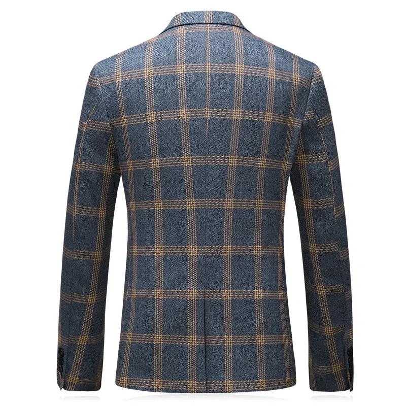 Color: SKY BLUE, Size: XXL - High-End Three-Piece Men's Wedding Suit with Vest And Trousers Fashion Business Casual Groom's Dress All-In-One
