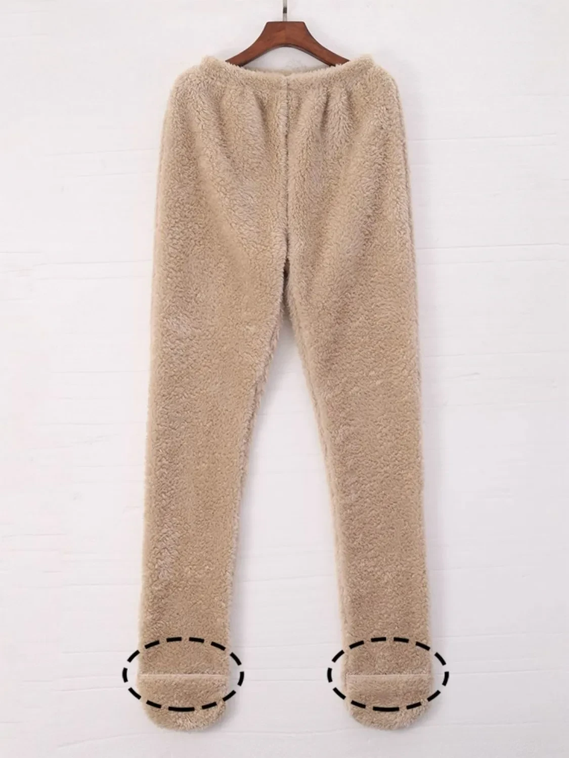 Women Coral Fleece Socks Leggings Winter Warm Sleepwear Ankles Knees Guard Women Home Pants Thick Pajamas Pant