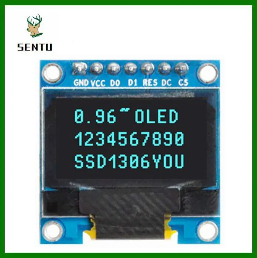 Color: Yellow Blue - 0.96 inch OLED IIC Serial White Display Module 128X64 I2C SSD1306 12864 LCD Screen Board GND VCC SCL SDA 0.96" for Arduino Black