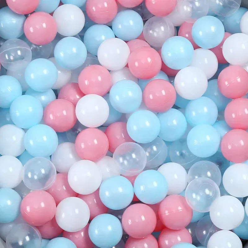 Color: Lemon yellow - 50pcs Colorful Love Star Plastic Ocean Ball Pits Eco-Friendly Funny Baby Kid Swim Pit Play Toy Water Pool Ocean Wave Balls Gifts