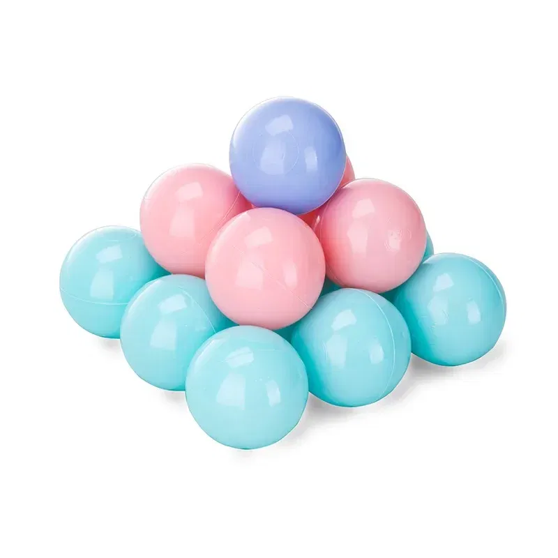 Color: Lemon yellow - 50pcs Colorful Love Star Plastic Ocean Ball Pits Eco-Friendly Funny Baby Kid Swim Pit Play Toy Water Pool Ocean Wave Balls Gifts
