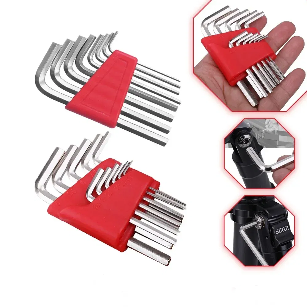 Color: green - 5/8/11 Pcs Metric Allen Wrench Set Inch Wrench L Wrench Keys Size Allen Key Short Arm Vehicle Repair Tool Set Home Hand Tools