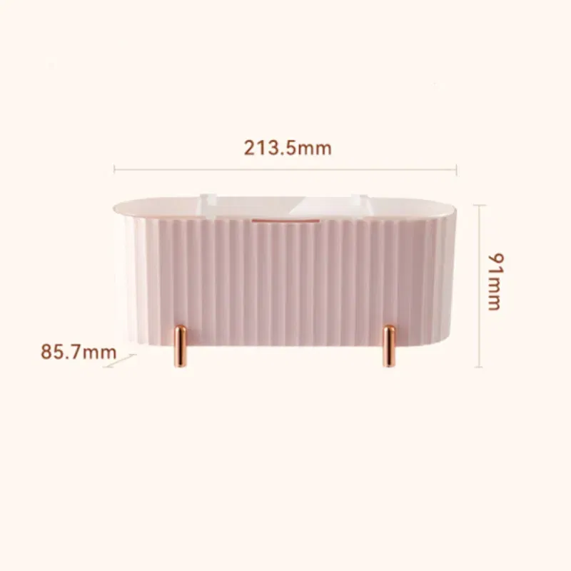 Color: Green - Cotton Swab Organizer Holder Cotton Pad Storage Box Transparent Remover Paper Makeup Box With Lid Dustproof Desktop Makeup