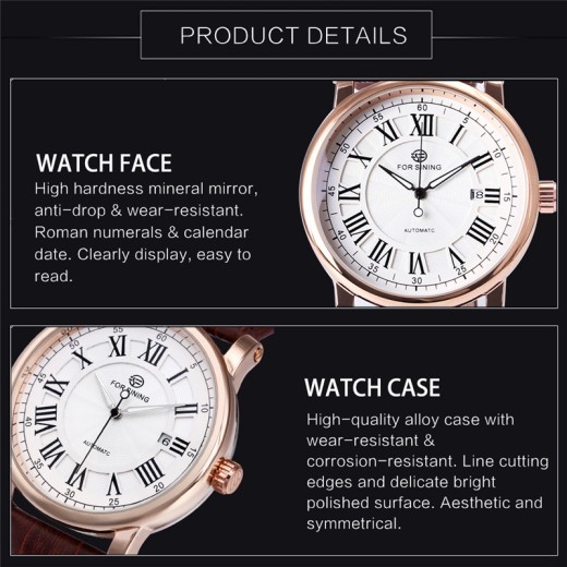 European American Style Men's Casual Hollow Mechanical Watch