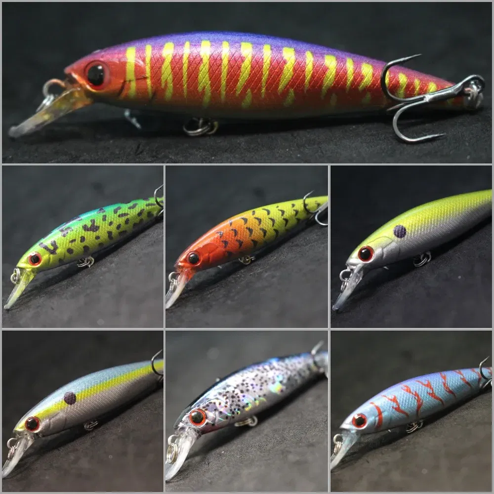 Color: Green - wLure Fishing Lure Jerkbait 6g 7.5cm Tiny Sinking Minnow Carp Fresh Water Use Tight Wobble Long Casting M762