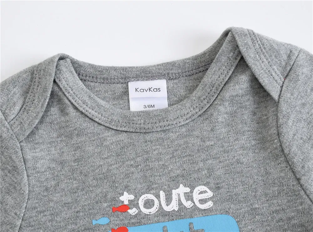 Kid Size: 6M, Color: SKY BLUE - Kavkas Baby Boys Girls Bodysuit 3 PCS Long Sleeve 100% Cotton Baby Clothes 0-12 Months Newborn Body Bebe Jumpsuit Clothing