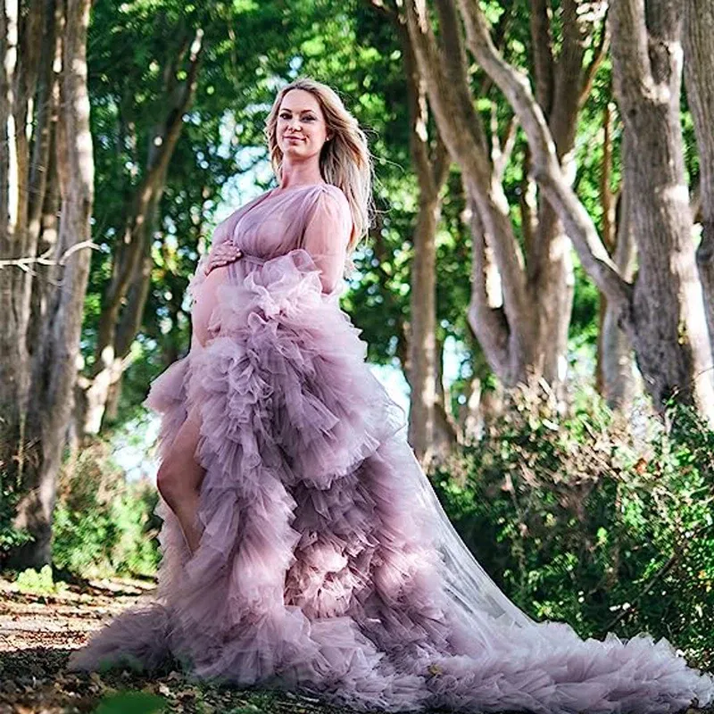 Color: army green, Maternity Size: XL, Ships From: CHINA - Tulle Long Maternity Dress Photoshoot п?»?°?‚ь?µ photography dresses baby shower dresses for pregnant woman п?»?°?‚ь?µ д?»я ?±?&mi