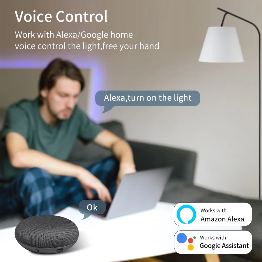 Color: Brown, Size: 4XL - Tuya Smart Wifi Touch Switch Neutral Wire/No Neutral Wire Required US 1/2/3/4 Gang Light Switch For Alexa Google Home Alice