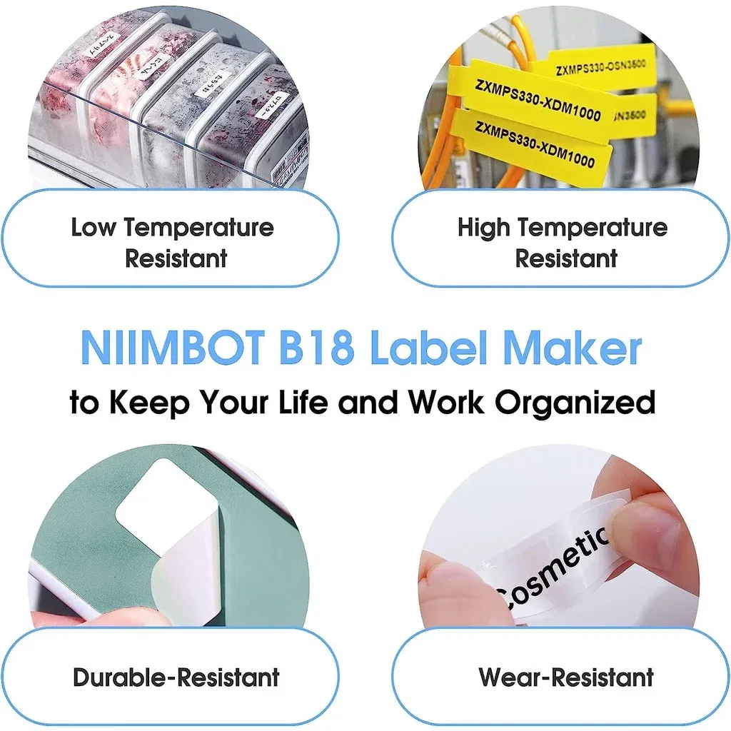 color: Blue - NIIMBOT B18 Printer label,Tapes for Thermal Transfer Label Printer/Color label ,  for a long time without fading,14x30mm series.