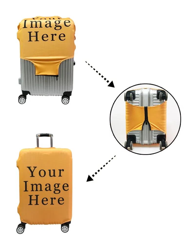 Color: PURPLE, Size: M - Lilo Stitch Elastic Luggage Protective Cover Trolley Suitcase Dust Bag Case Cartoon Travel Accessories