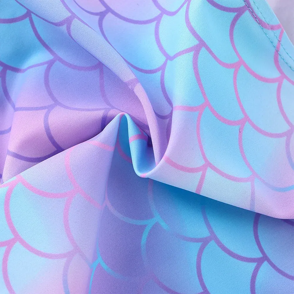 Color: PURPLE, Size: L - Lilo Stitch Girls Swimsuit One-Piece Bathing Suits Kids Wear Fashion Mermaid Fish Children's Dresses Summer Swimwear Beach Suit