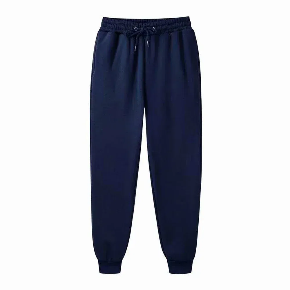 Color: green, Size: XL - Men's Casual Sweatpants Fleece Sports Pants Unisex Fashion Solid Loose Trousers Streetwear Autumn Winter Jogging Fitness Pants