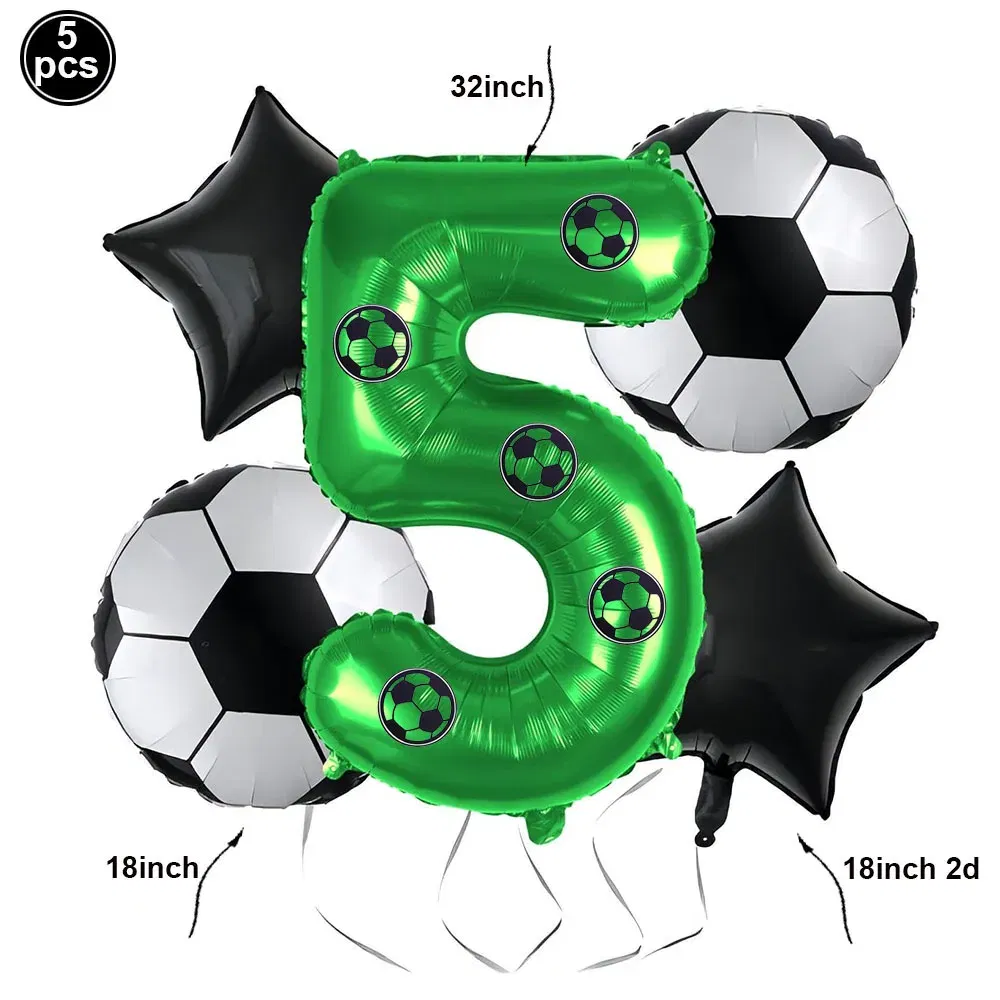 Color: GRAY - Soccer Birthday Party Decorations Disposable Tableware Paper Plates Cups Napkins Tablecloth Balloon Banner Soccer Party Supplies