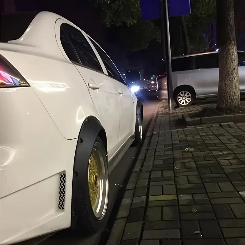 4pcs Car Wheel Arch Covers  Polished Polyurethane Rear Extensions