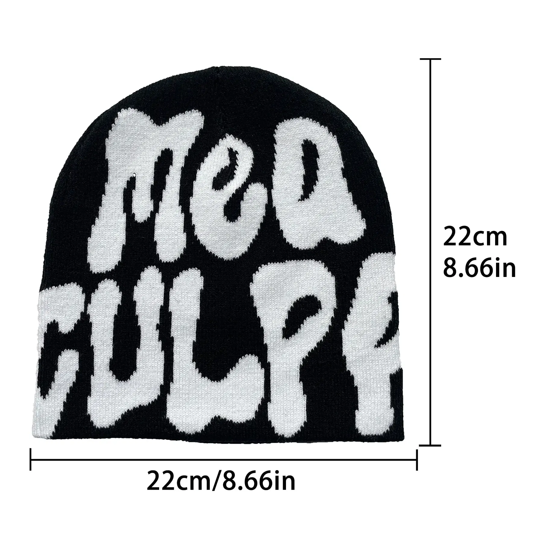 Color: Burgundy - Y2K Knitted Hats Men's And Women's Jacquard Hats Outdoor Riding Europe And The United States Fashion Warm Hat