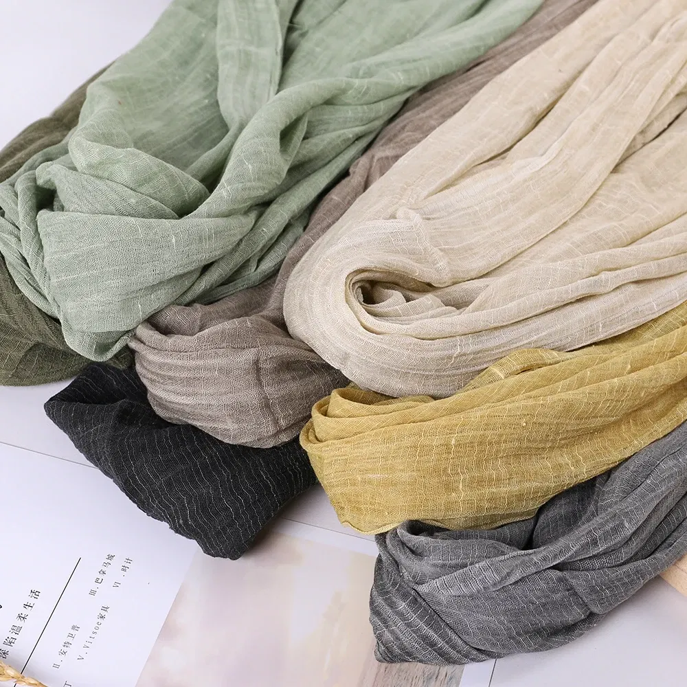Color: Blue, Size: One Size - Fashion New Cotton Pashmina Plain Shawls Women Solid Color Scarf Wraps Scarves Kerchief Muslim Hijab Lady Autumn Winter Warm