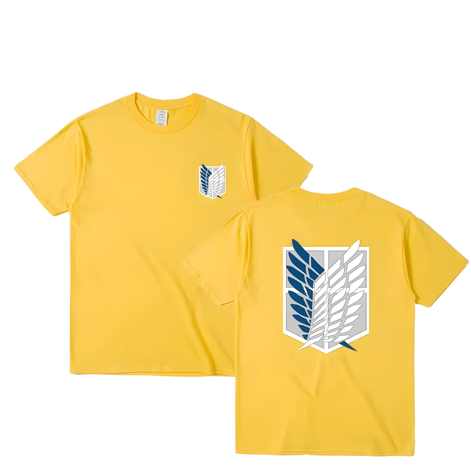 Color: army green, Size: XL - Attack on Titan T-shirt Wings of Freedom Short Sleeve Ackerman Mikasa Eren Jaeger Men Cotton Tops Summer Oversized O-Neck Tee