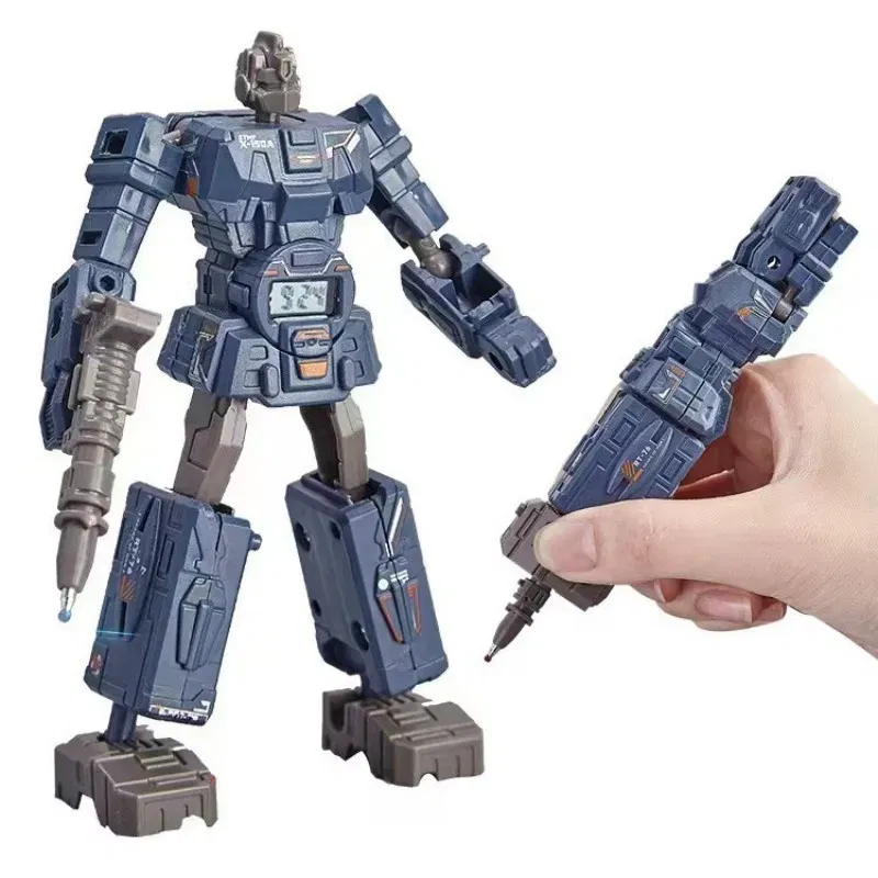 Color: Yellow - Children Deformation Toy Creative Transformation Robot Figure Pen Robot Deformation Pen Kids Robot Model Toy Stationery Supplies
