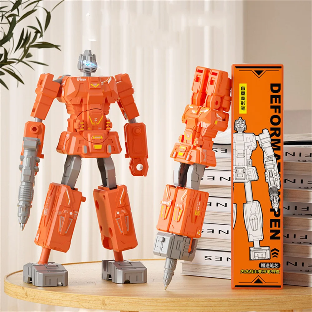 Color: Yellow - Children Deformation Toy Creative Transformation Robot Figure Pen Robot Deformation Pen Kids Robot Model Toy Stationery Supplies