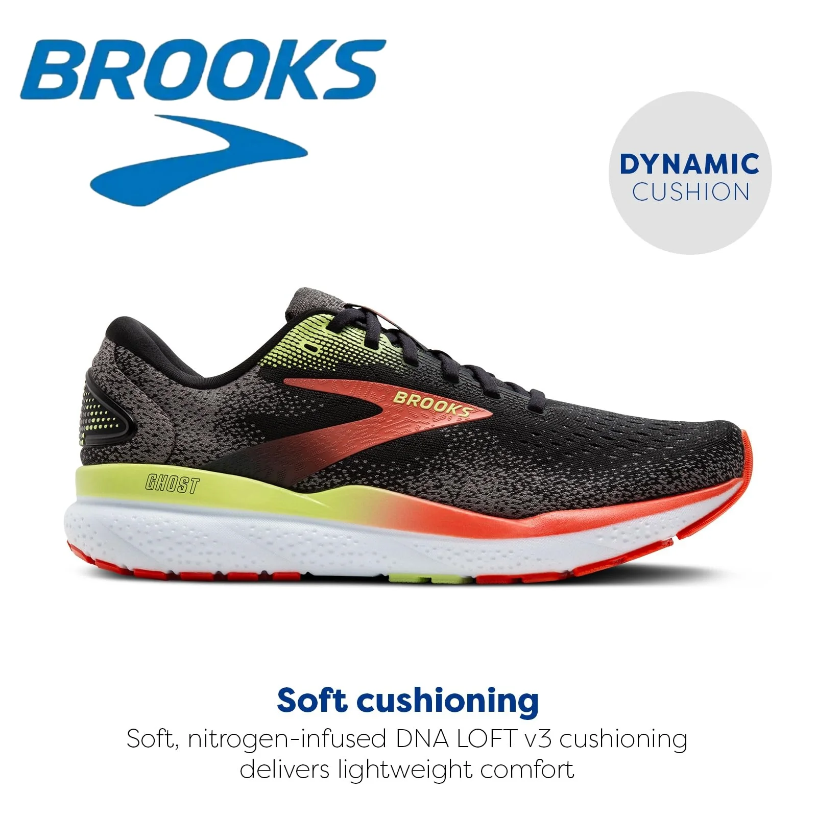 Color: Champagne, Shoe Size: 43 - Brooks Men?™s Casual Sneakers Ghost 16 Neutral Running Shoes Breathable Wear Resistant Low-top Non-slip Sports Training Shoes