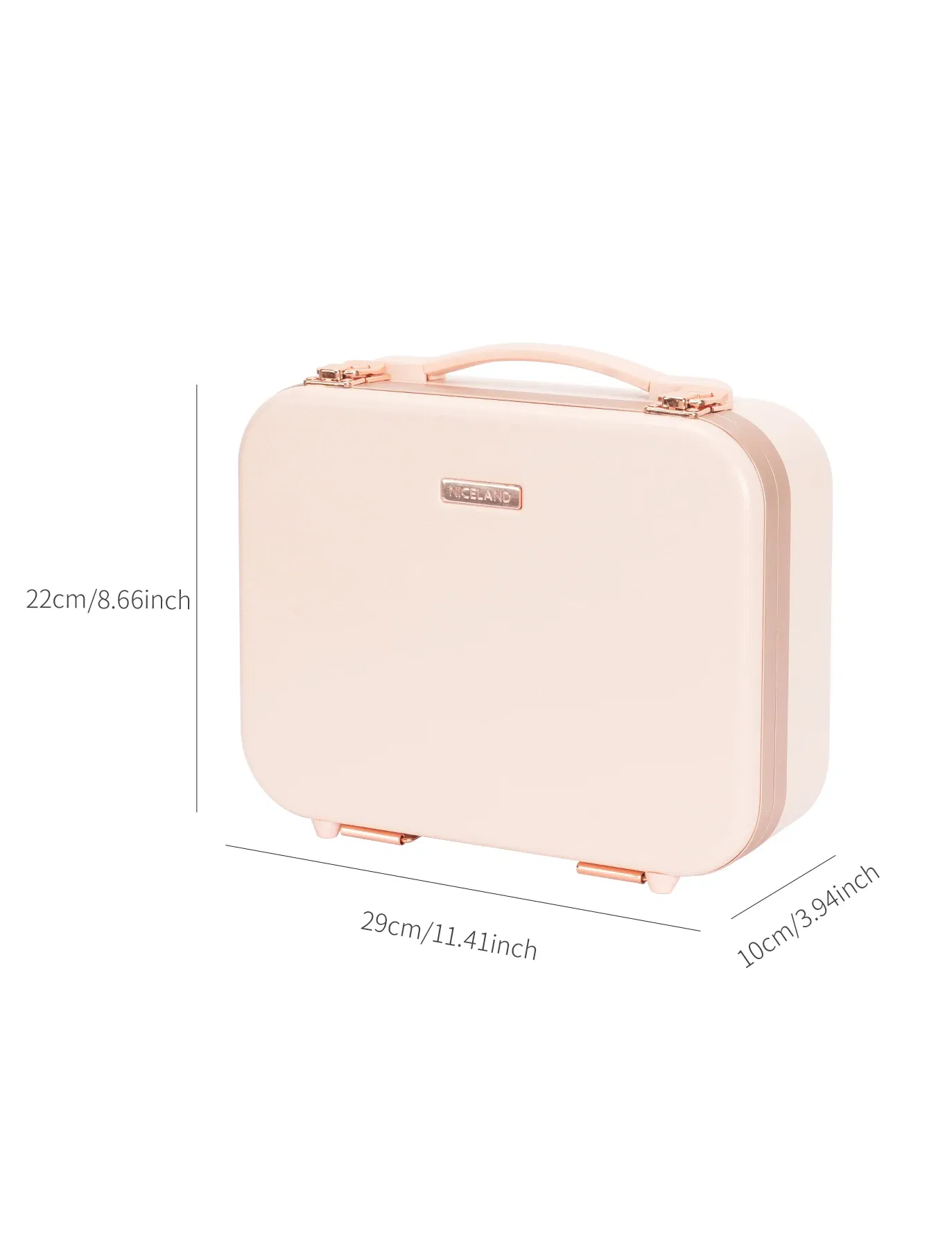Color: black - Women Skin Care Travel Storage Box Fashion Portable Makeup Bags Large Capacity Cosmetic Case with LED Mirror