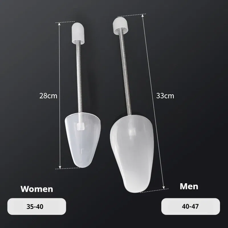 Color: Beige - 1Pair Spring-loaded qualitative shoe stretcher Anti-deformation Inner support Shoes expander Shaping Anti Wrinkle Shoe Lasts