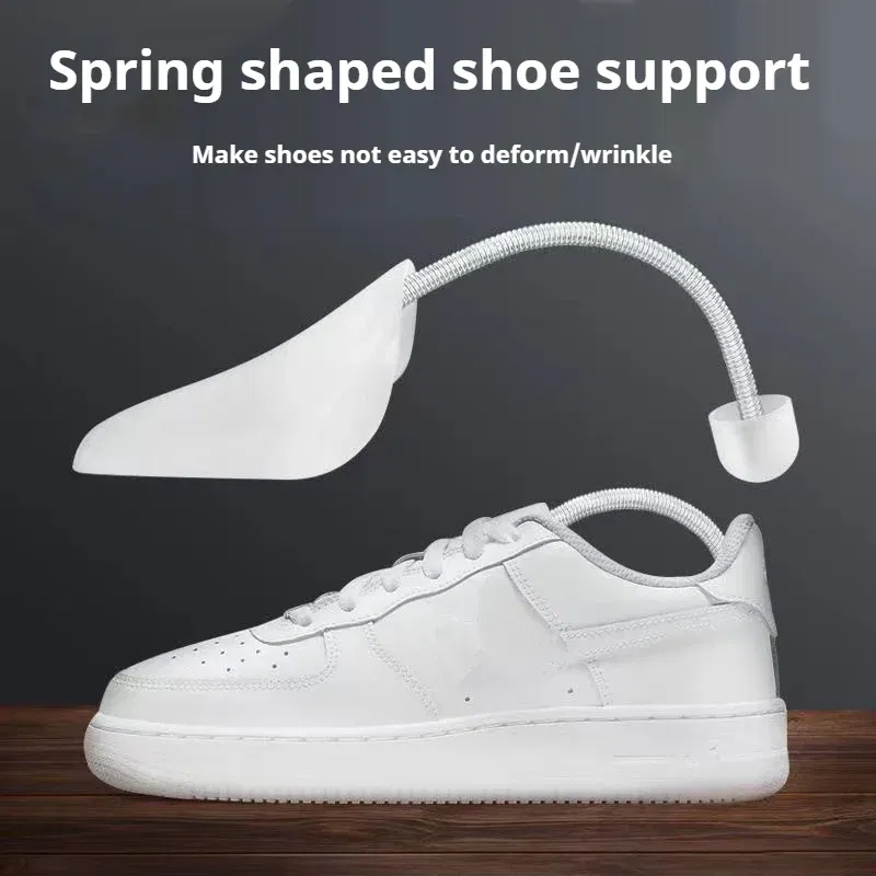 Color: Beige - 1Pair Spring-loaded qualitative shoe stretcher Anti-deformation Inner support Shoes expander Shaping Anti Wrinkle Shoe Lasts