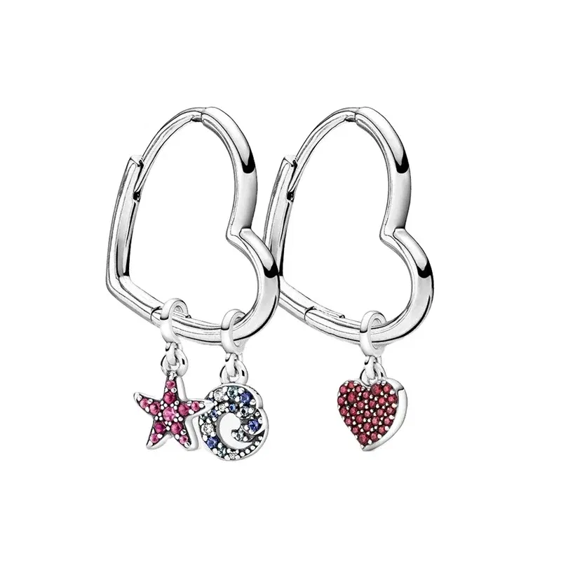 Color: Pink - 2022 New 925 Sterling Silver My Love Starfish Flamingo Pendant Charm Fit Original Pandora Me Bracelet DIY Bead Jewelry For Women