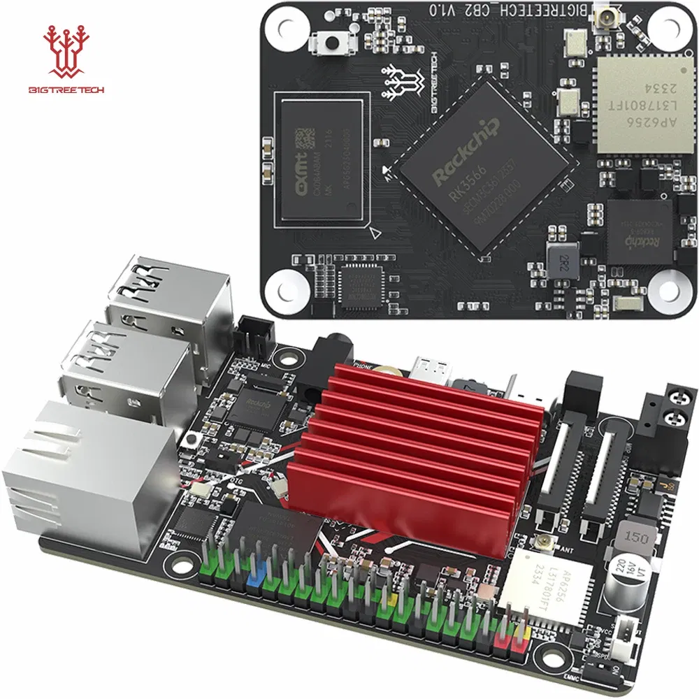 Color: Silver - BIGTREETECH BTT Pi 2 CB2 Control Board RK3566 2GB LPDDR4 32GB eMMC CSI DSI Interface For Klipper VS Raspberry PI Octopus Pro