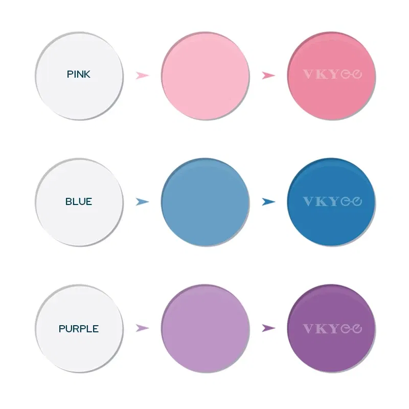 Lenses Color: WHITE, Ships From: CHINA, Lens Index: 1.56 - VKYEE Grey Brown Pink Purple Blue Series 1.56 1.61 1.67 1.74 Photochromic Myopia & Hyperopia Spectacle Lenses